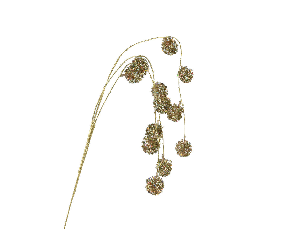 Ramo Bacche Oro 12x6x90 Cm