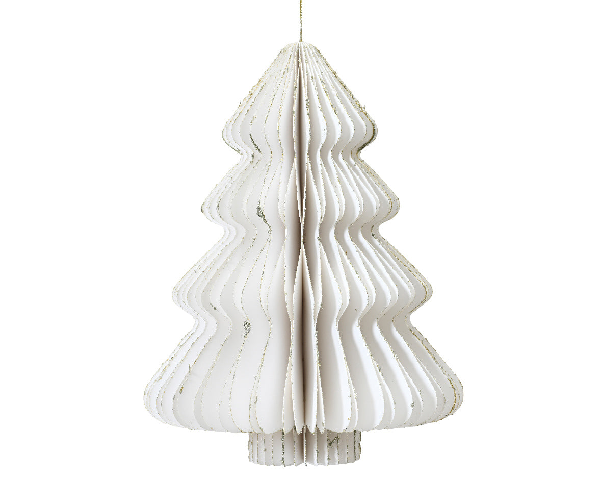 Albero Natale Carta Bianco D 30x40 Cm