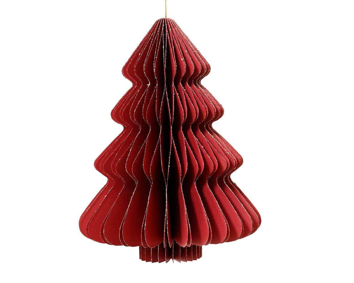 Albero Natale Carta Rosso D 30x40 Cm