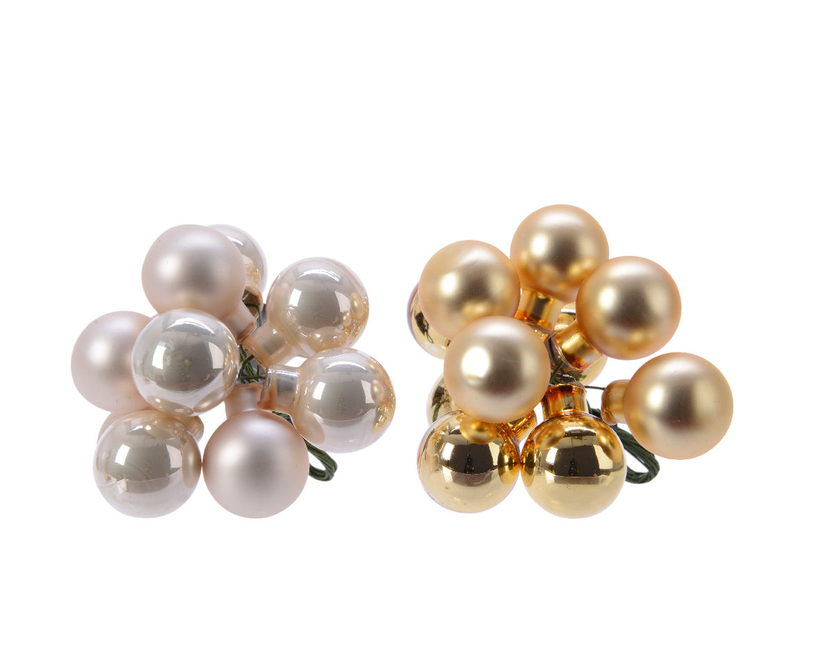 Palline Su Filo Pearl Gold Mix Opaco decorative per addobbi natalizi diametro 2 cm confezione da 1 pezzo - DeMatteis.it