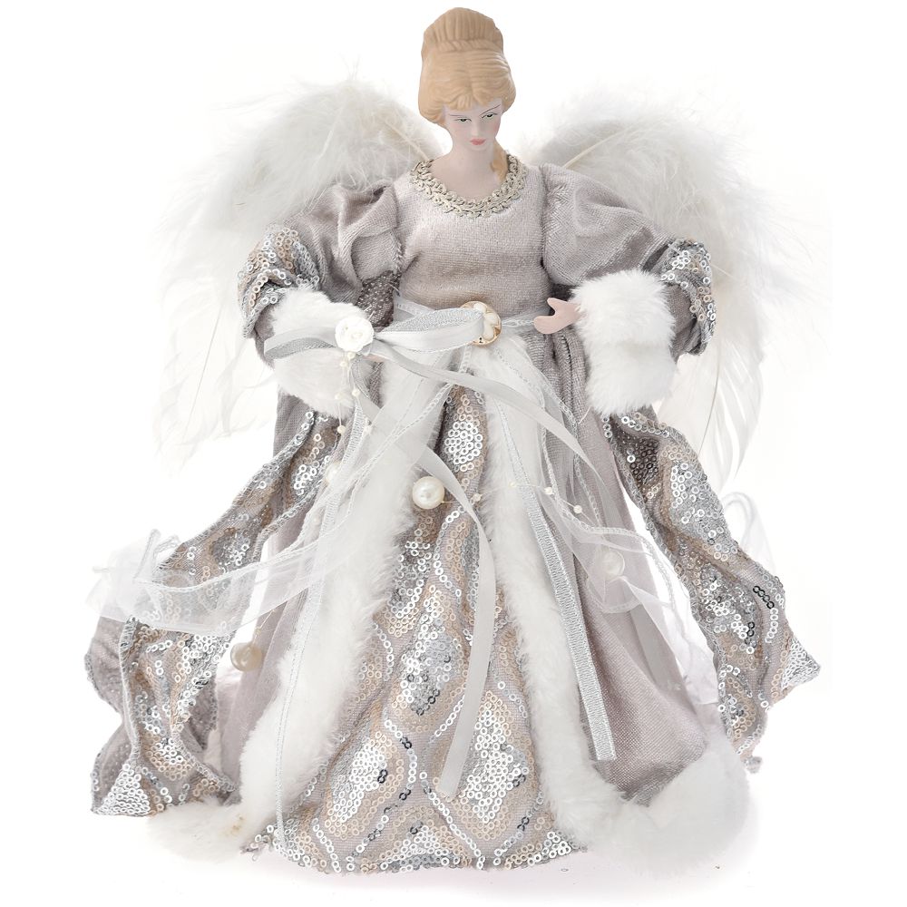 Angelo Silver Puntale Albero 30 Cm
