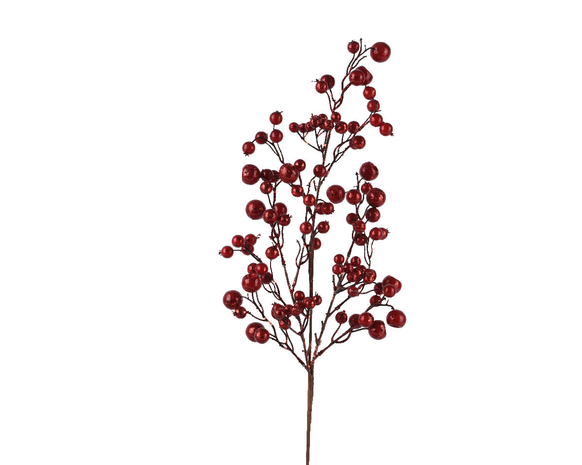 Ramo Bacche Rosse 16x68 Cm