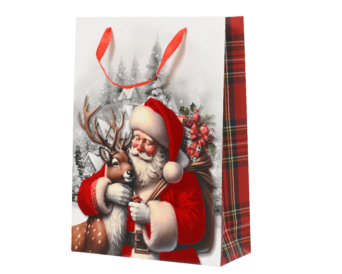 Busta Regalo Decoro Babbo 26x10x32 Cm