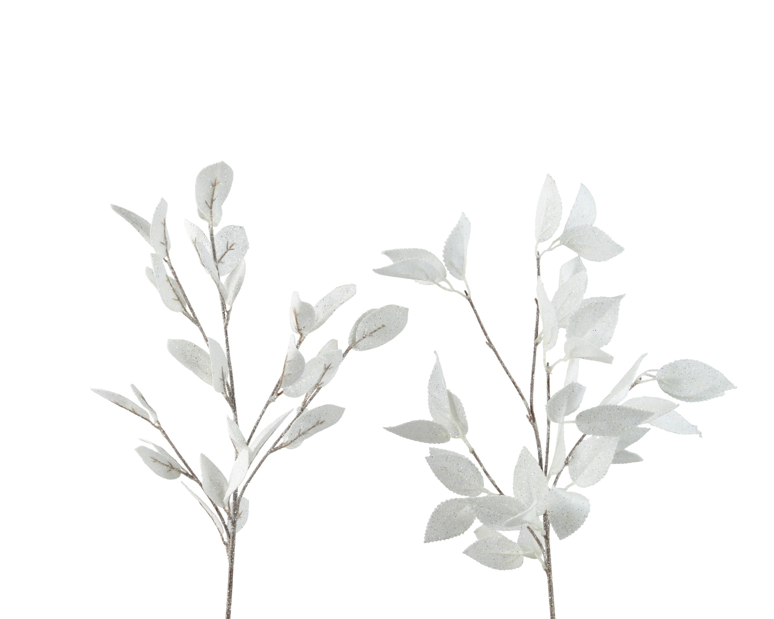 Ramo Foglie Bianche 25x85 Cm
