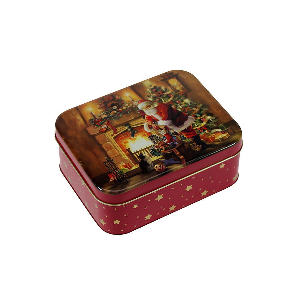 Scatola Latta Un Natale Accogliente 14,7x11,5cm