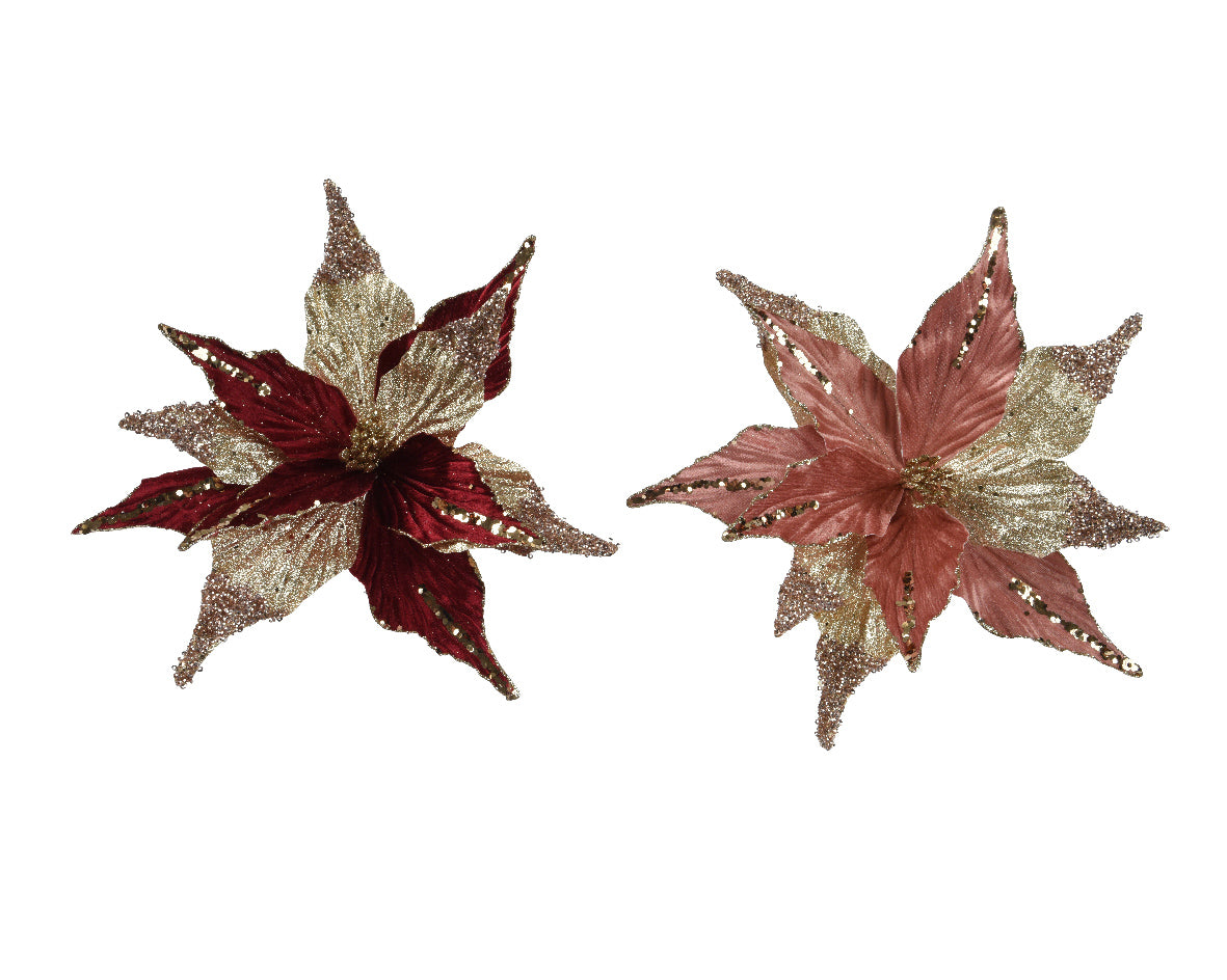 Stella Con Clip Rosa Oro D 33x16 Cm