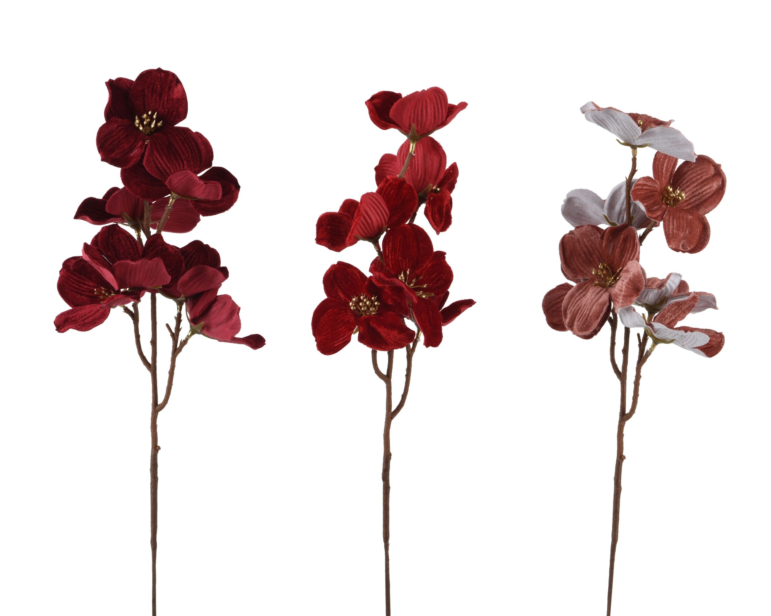 Ramo Fiori Velluto Rosso 60 Cm 1 Pz