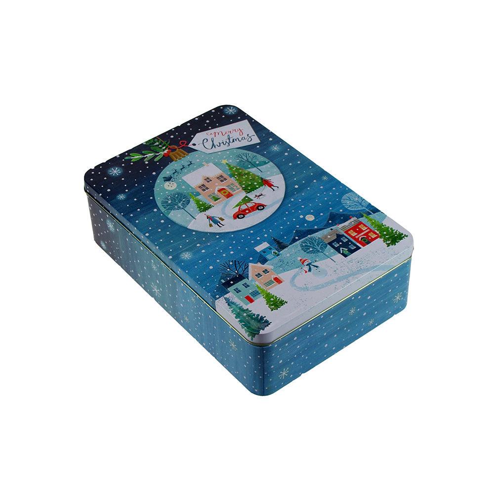 Scatola Di Latta Paesaggio Invernale 35,5x23,5cm