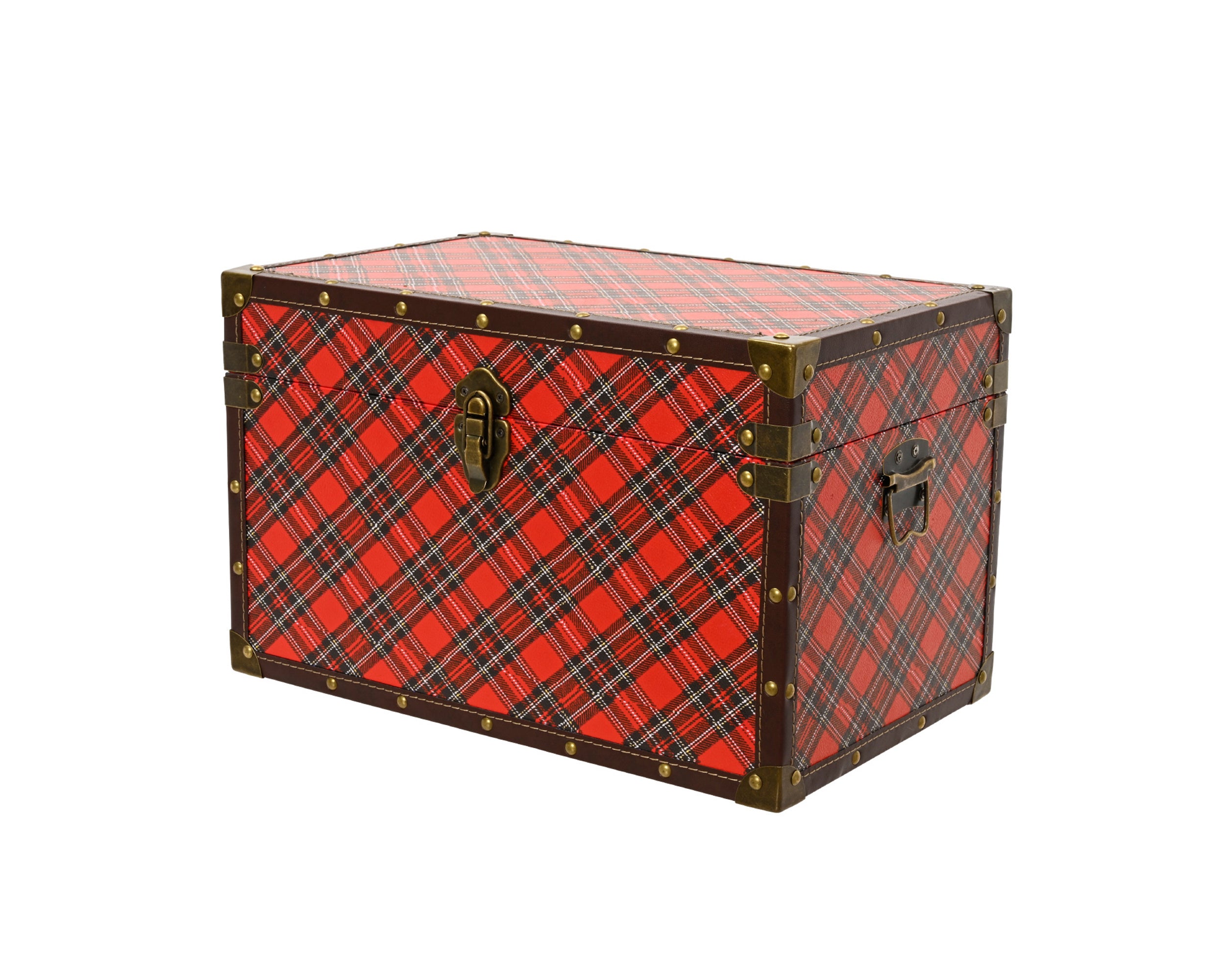 Baule Decoro Scozzese 40x25x25 Cm