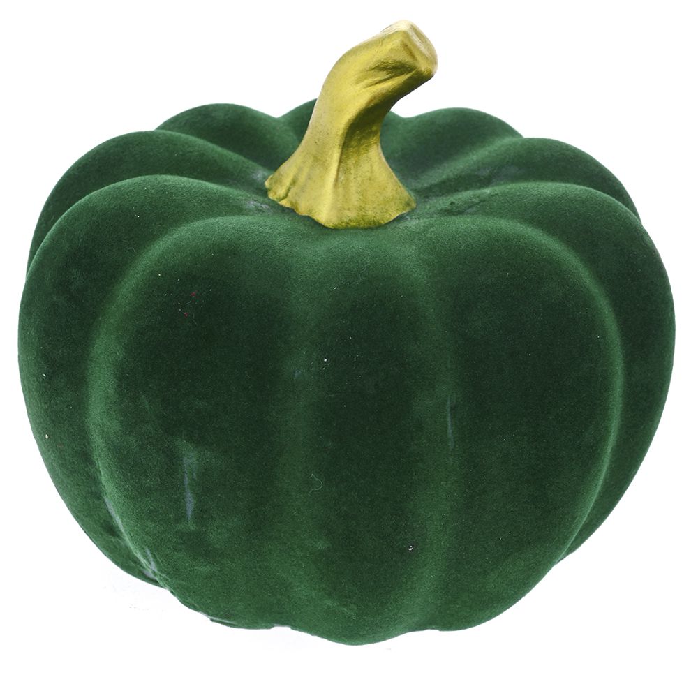 Zucca Ceramica Velluto Verde Smeraldo 15x13 Cm