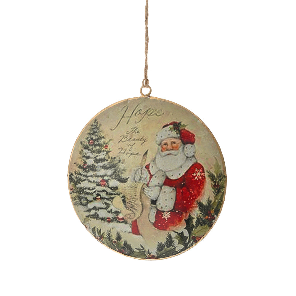 Pendente Natale Vintage Babbo D 15 Cm