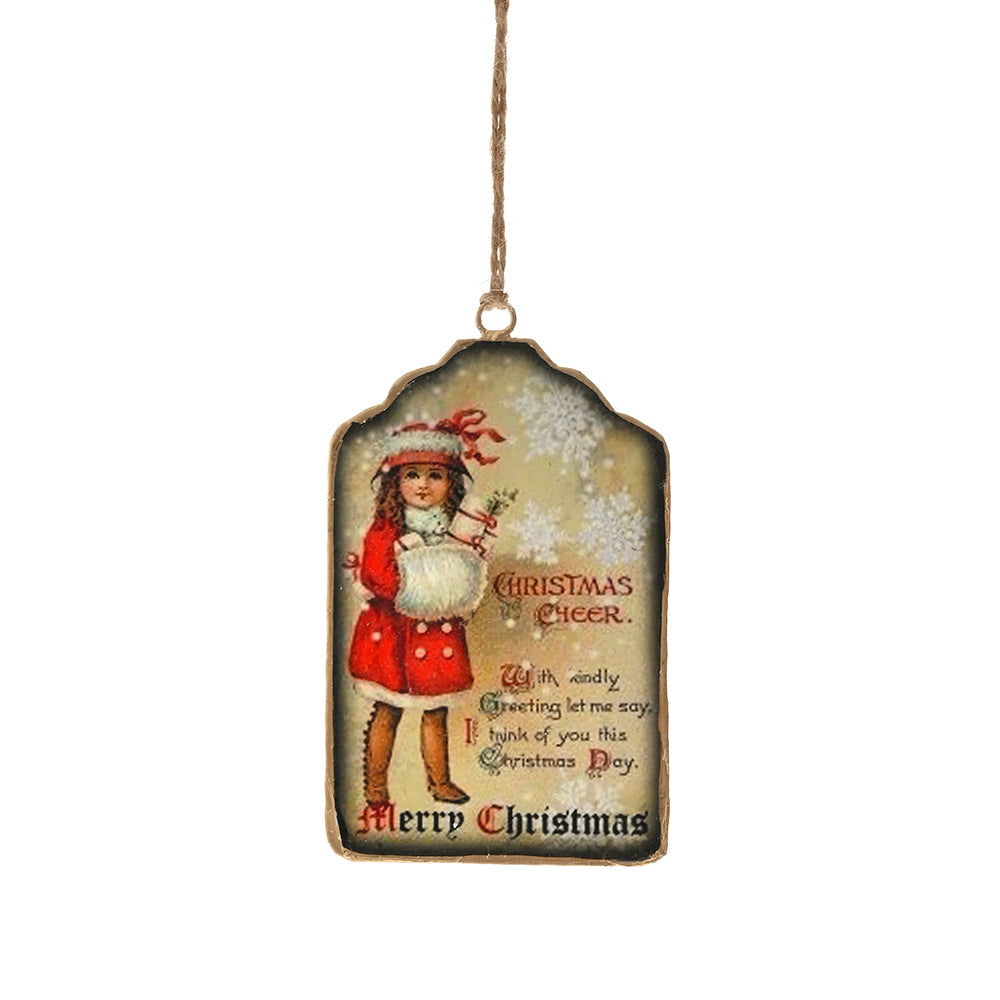 Pendente Natale Vintage 8x13 Cm