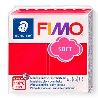 Fimo Soft Staedtler 58 Gr Rosso Indiano