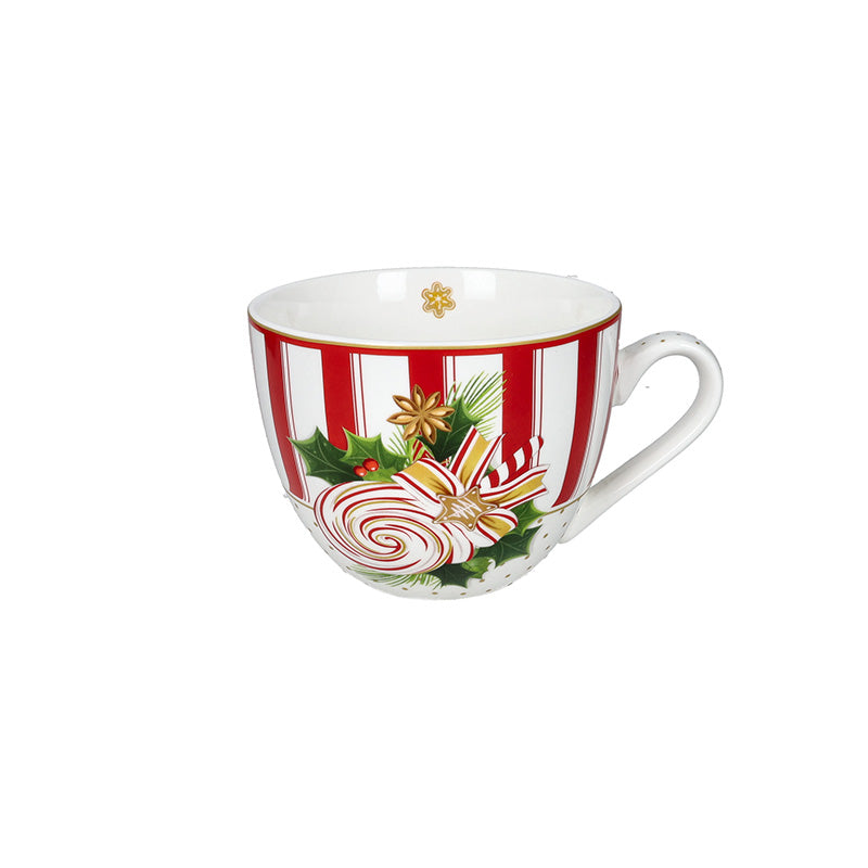 Tazza Colazione Righe Le Chicche Porcellana