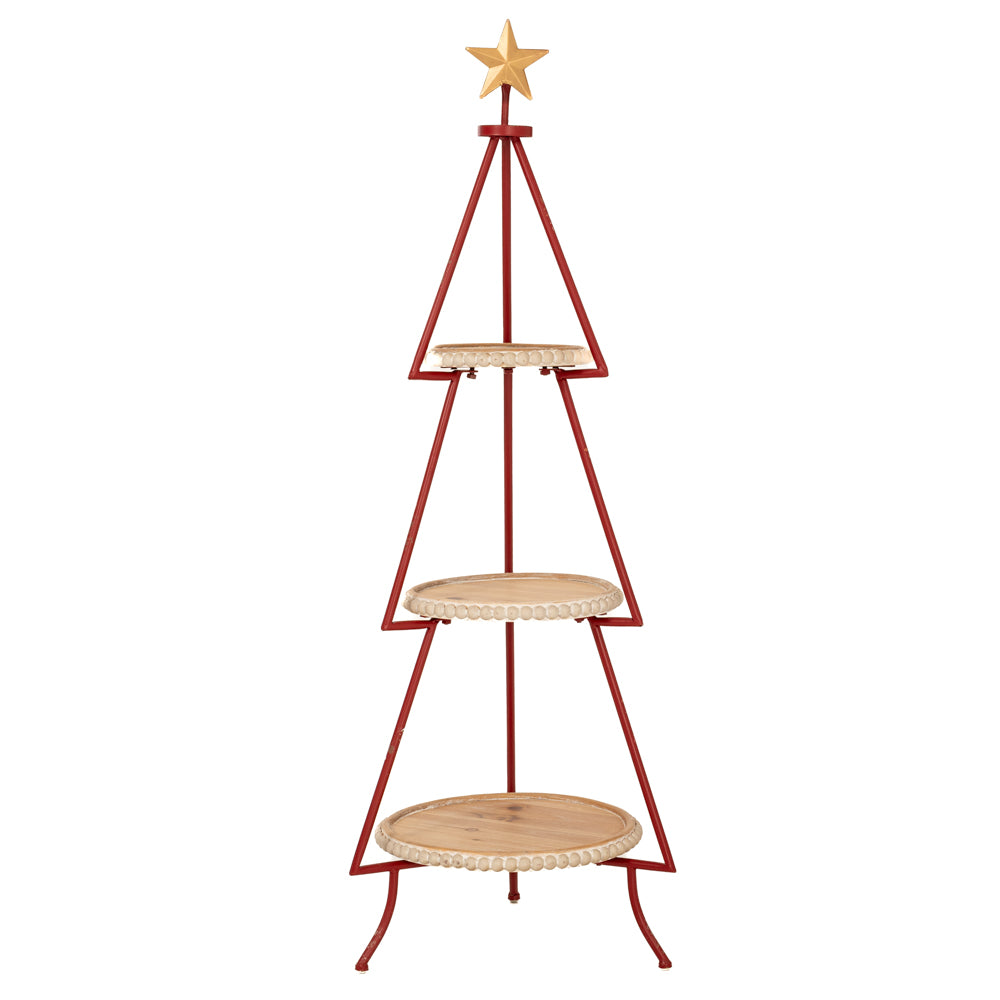 Supporto Albero Metallo Legno D 33x99 Cm