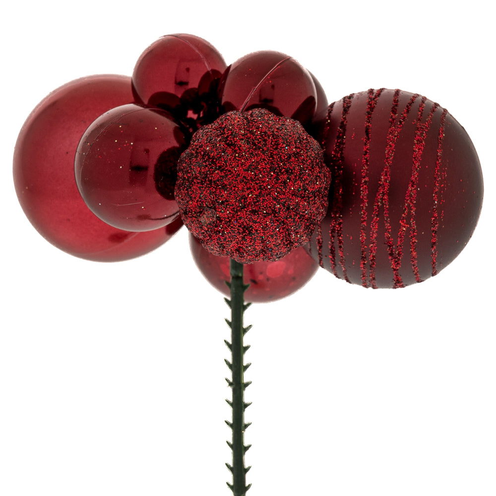 Pick 8 Palline Bordeaux 15 Cm