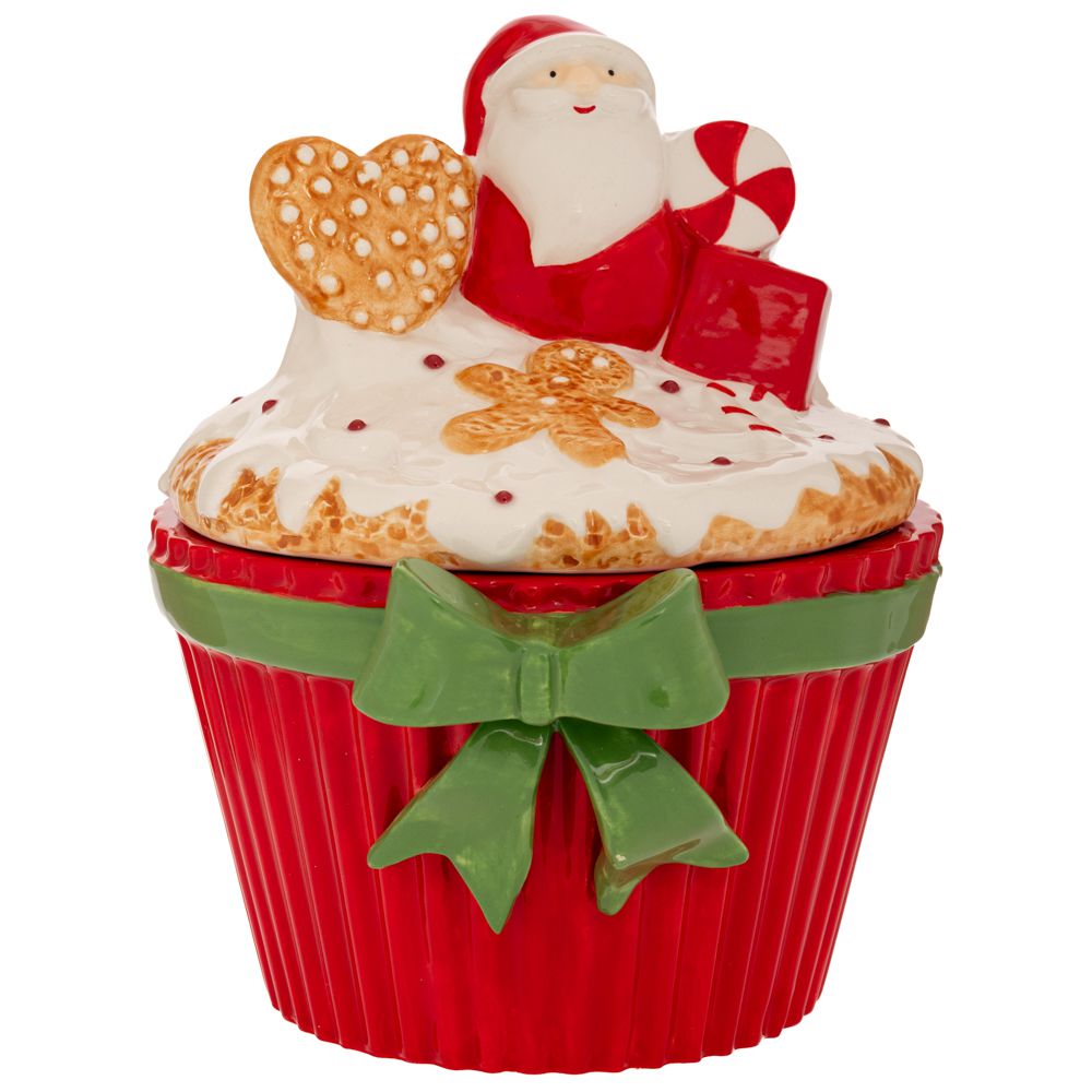 Portabiscotti Top Babbo Con Biscotti 18x16x20 Cm