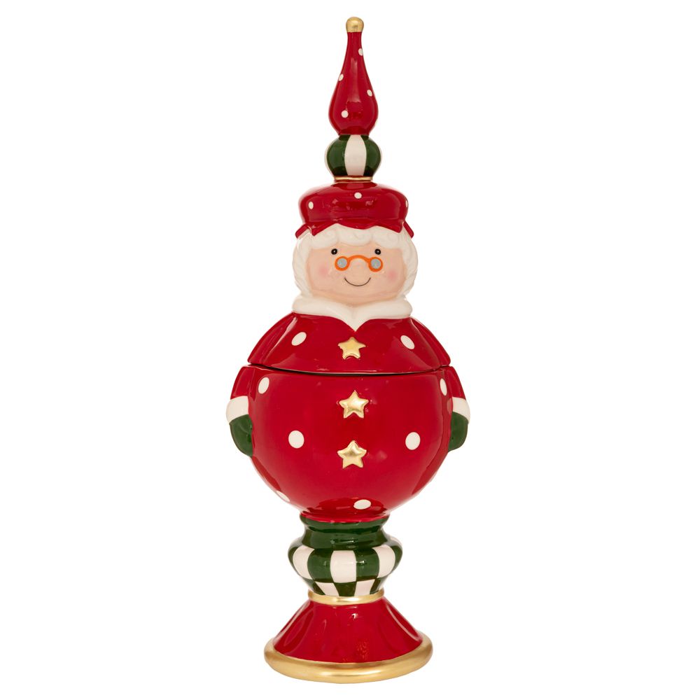 Decoro Ceramica Mamma Natale 18x15x47 Cm