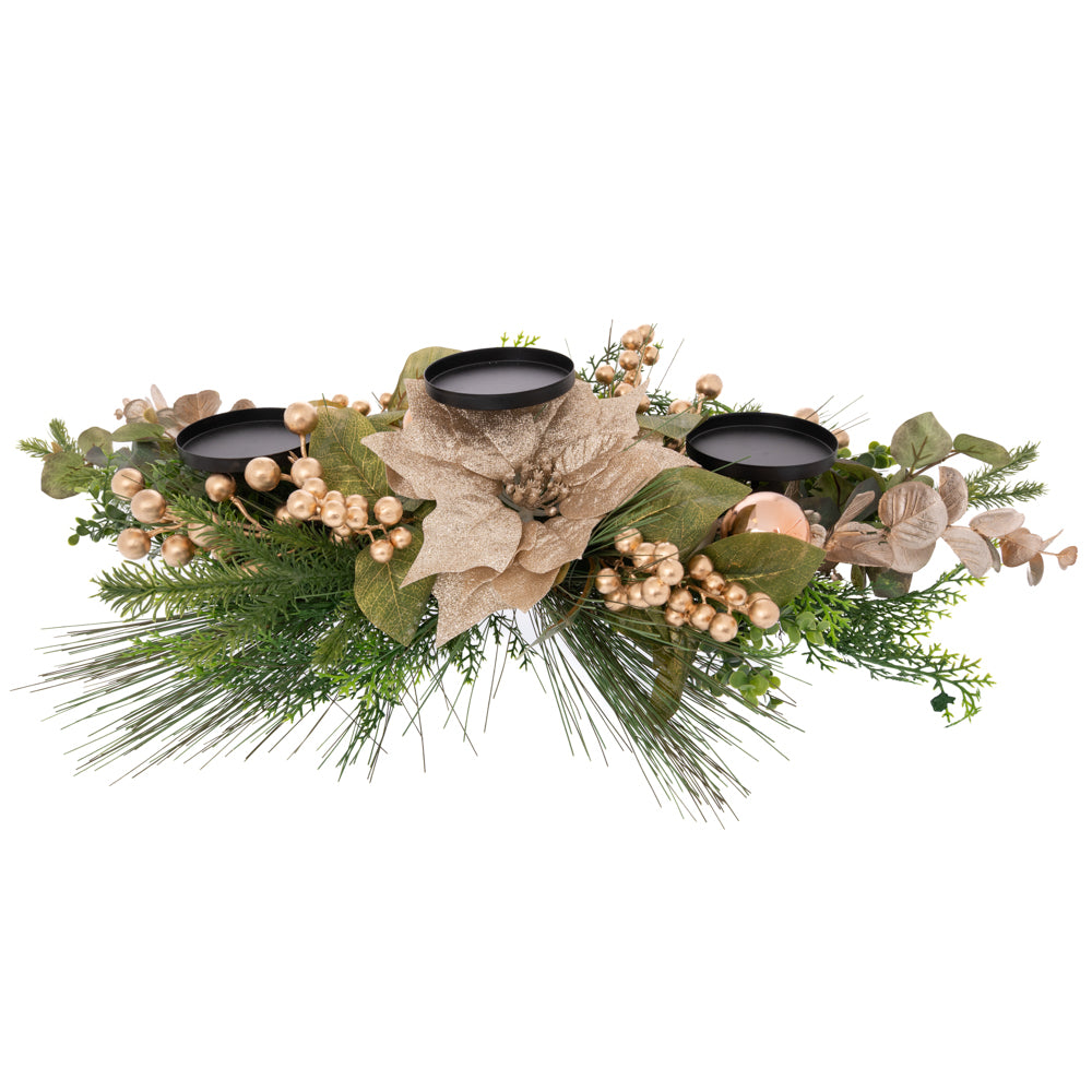 Candelabro Con Stella Champagne 75 Cm