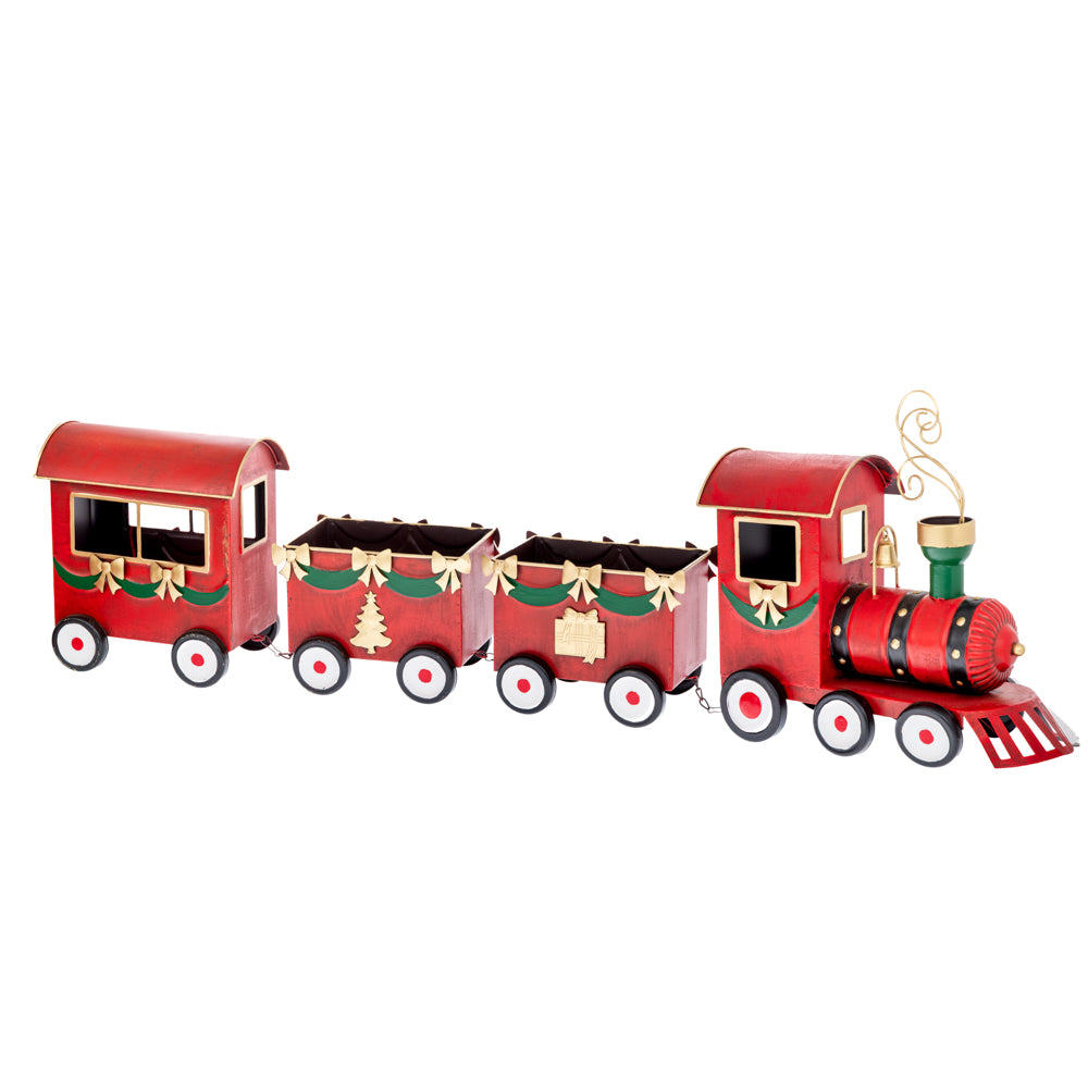 Treno Natalizio Latta 125x17x38,5 Cm