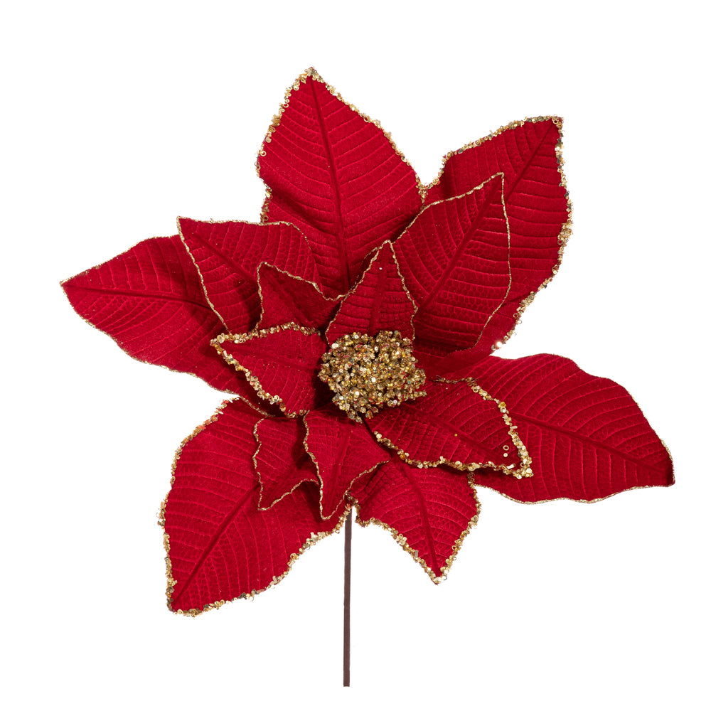 Stella Natale Rossa Glitter D 64x50 Cm