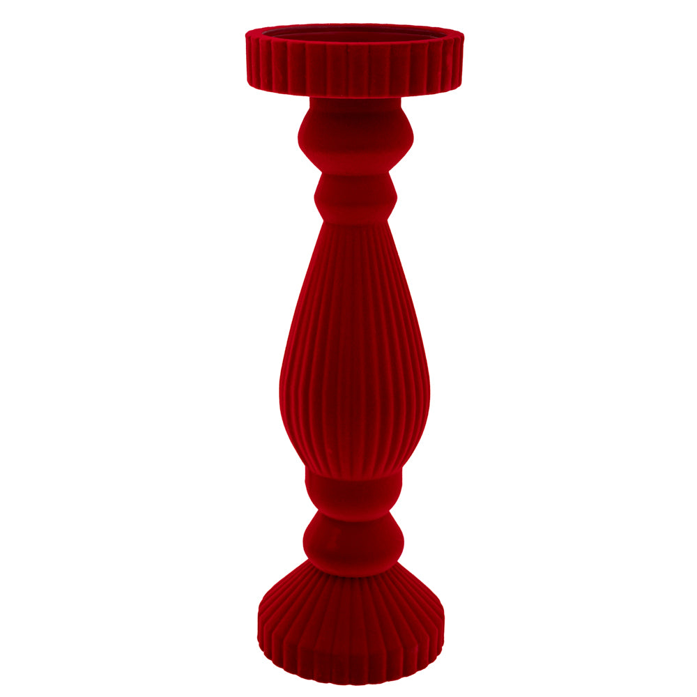 Candeliere Velluto Rosso 10x10x7 Cm