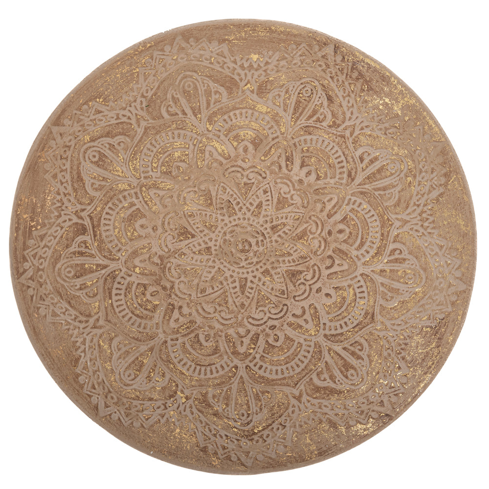 Sottopiatto Legno Decorato D 40x4 Cm