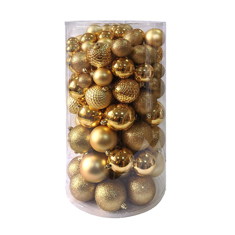 Box 10 Palline Di Natale Miste Oro