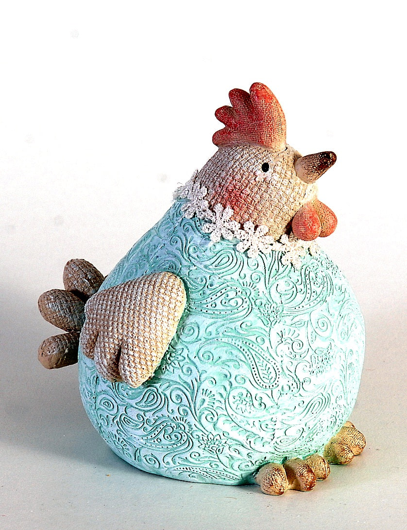 Gallina In Abito Blu Seduto Deco 11,50 Cm