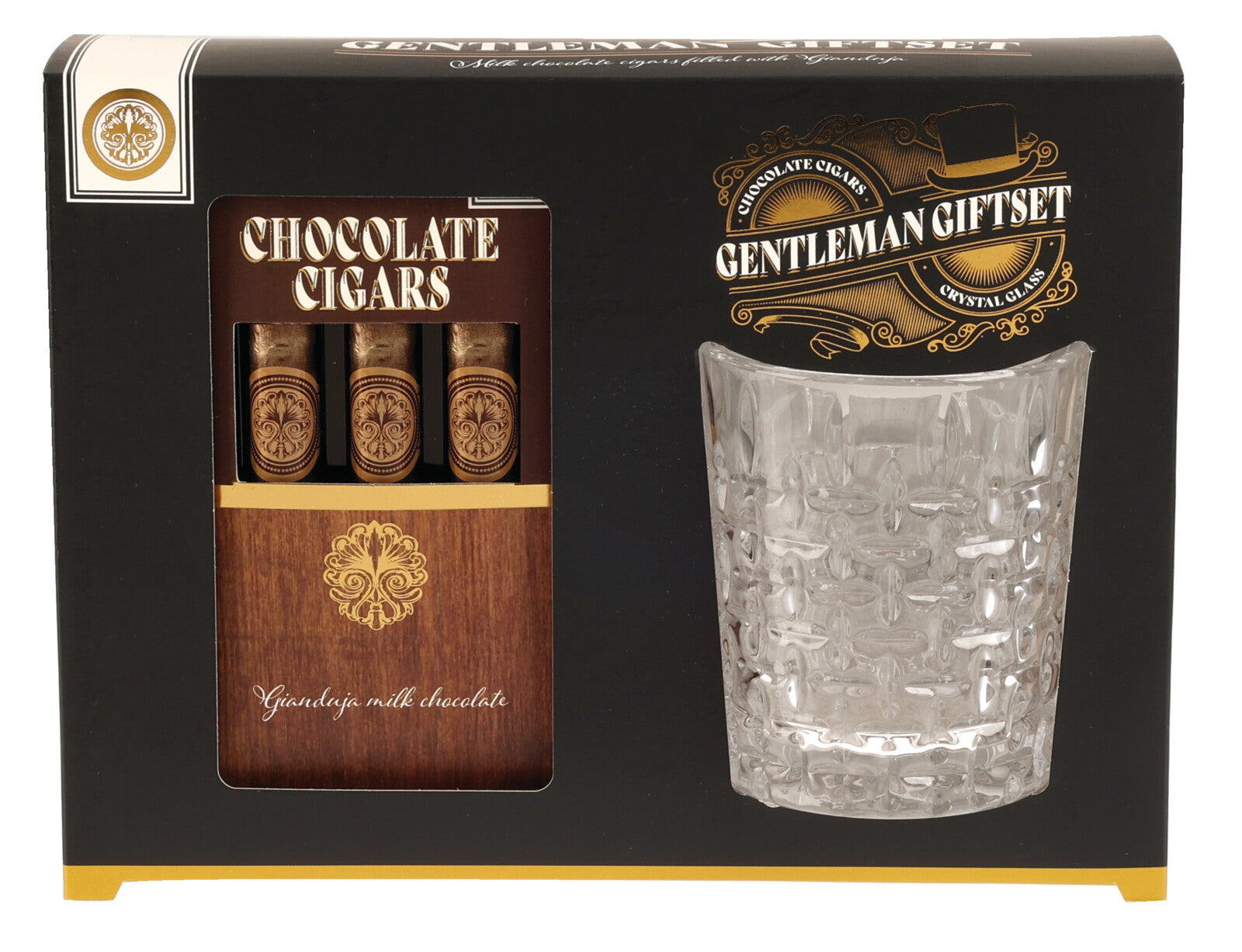 Bicchiere Per Whisky Con Sigari Cioccolato