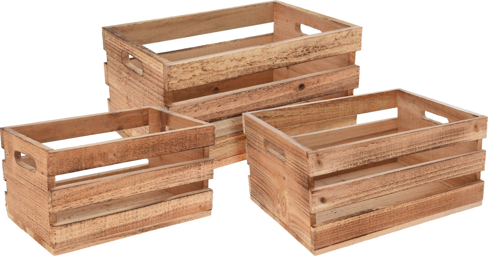 Set 3 Ceste Legno 36-31-26 Cm