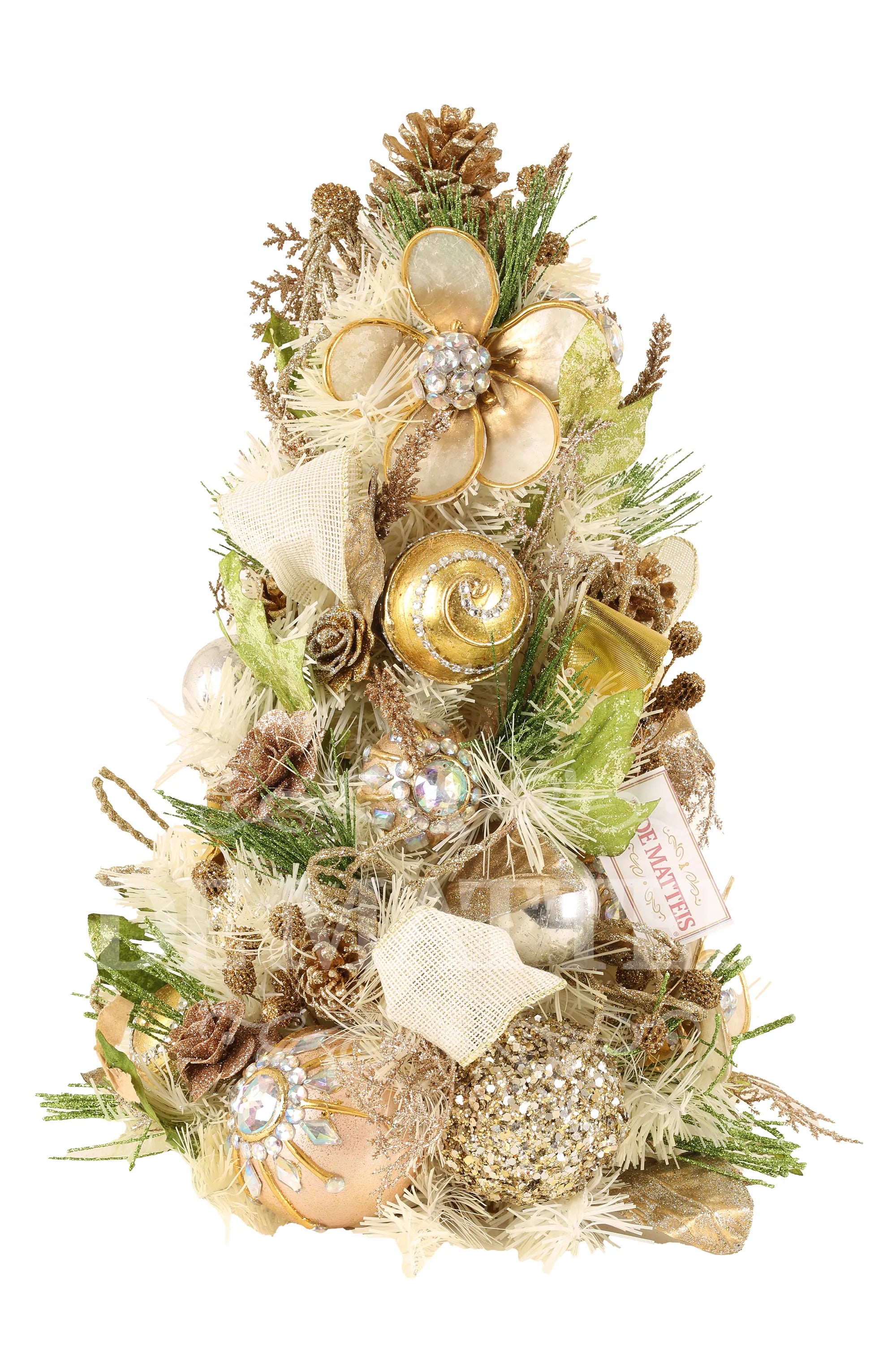 Albero Decorato Champagne D 30x45 Cm