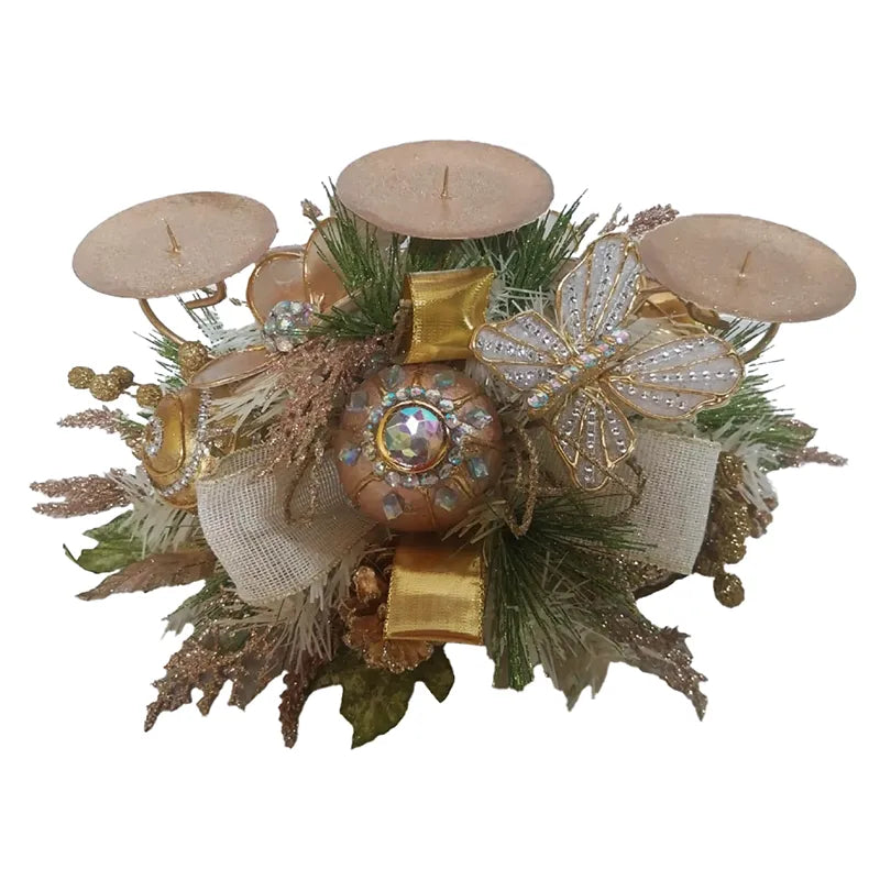 Portacandele Champagne Oro 50 Cm