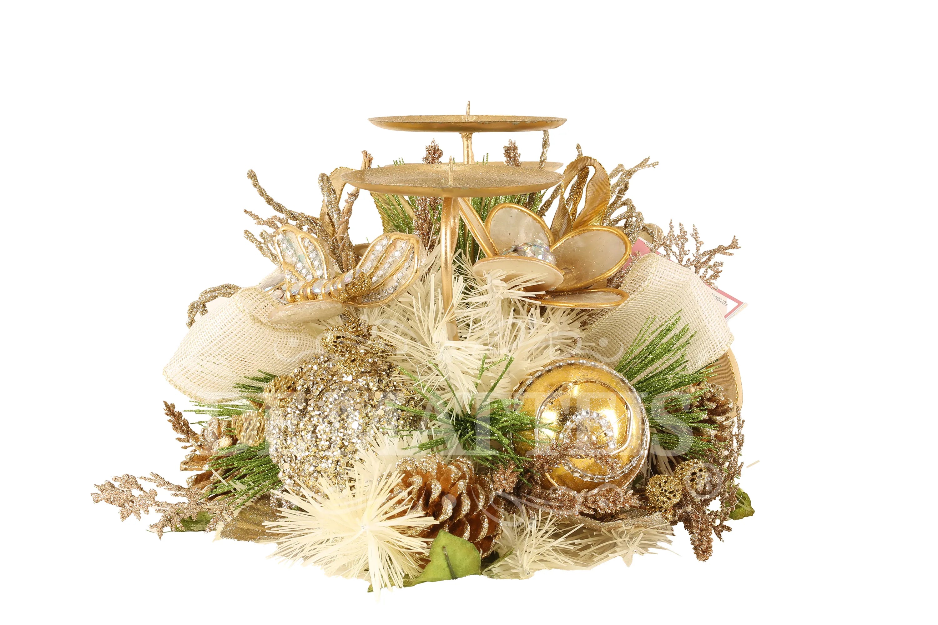 Portacandele Champagne Oro 50 Cm