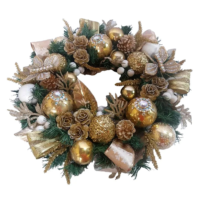 Corona Decorata Oro D 50 Cm