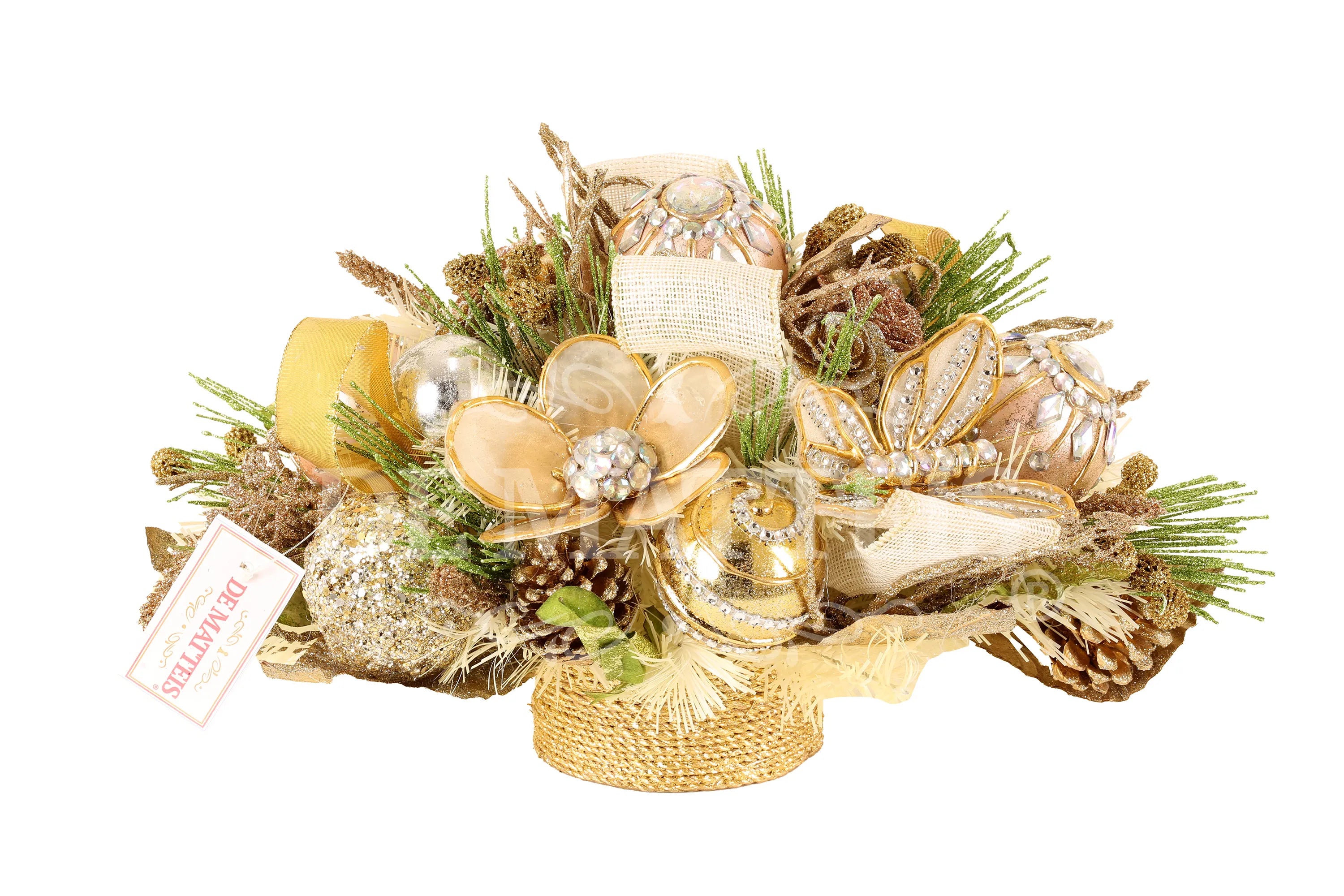 Centrotavola Ovale Champagne Oro 50 Cm