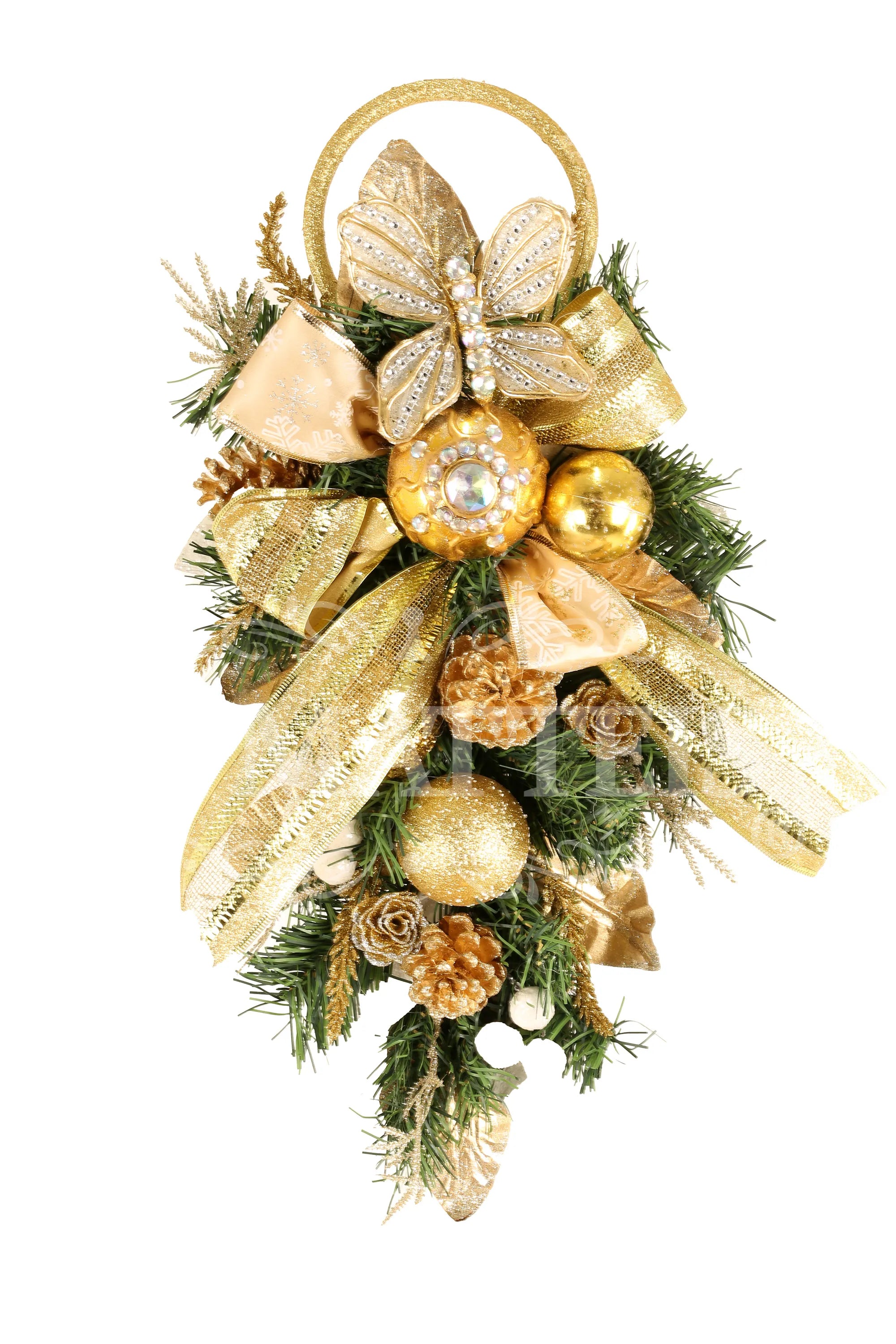 Drappo Decorato Oro 50 Cm