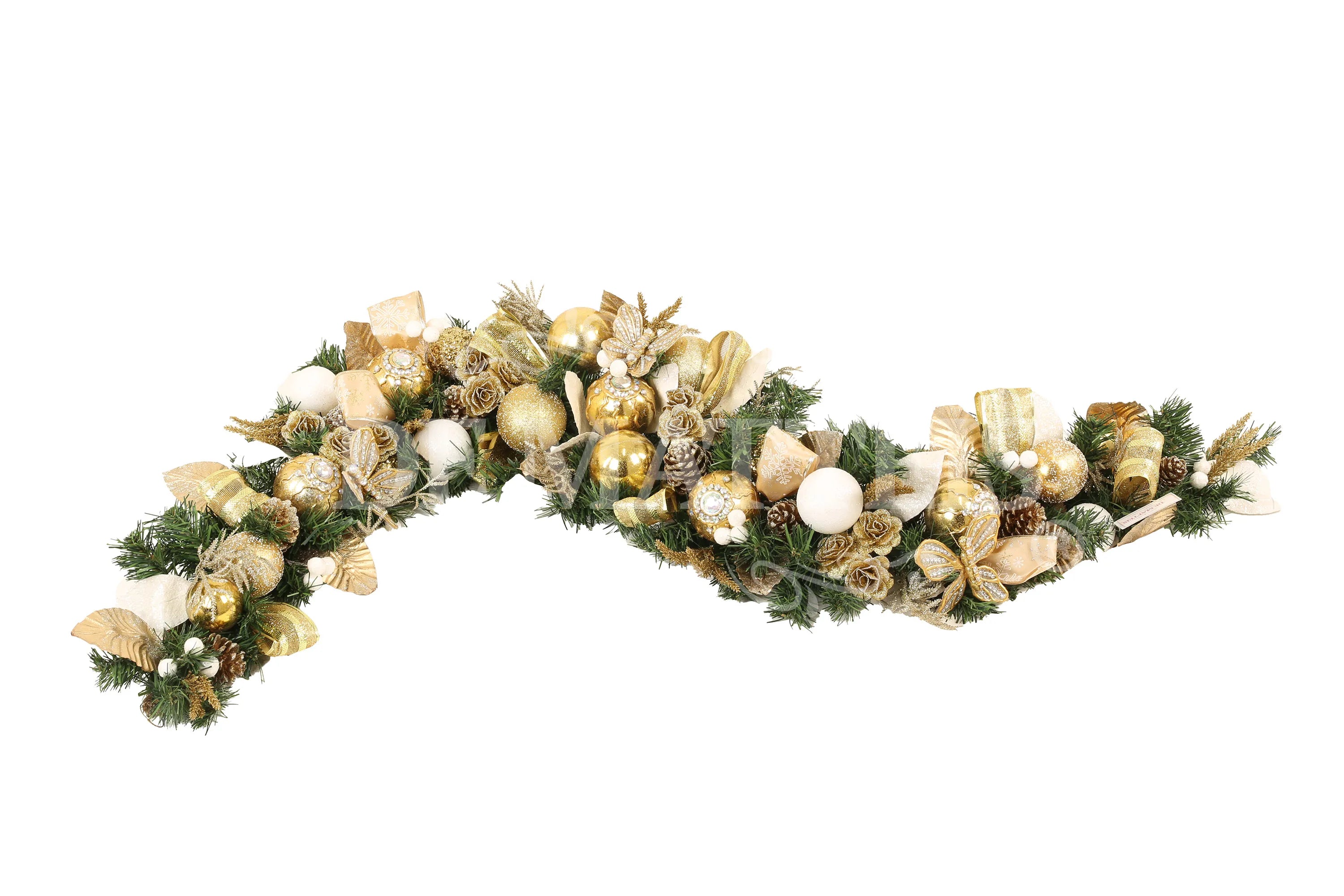 Festone Decorato Oro 180 Cm