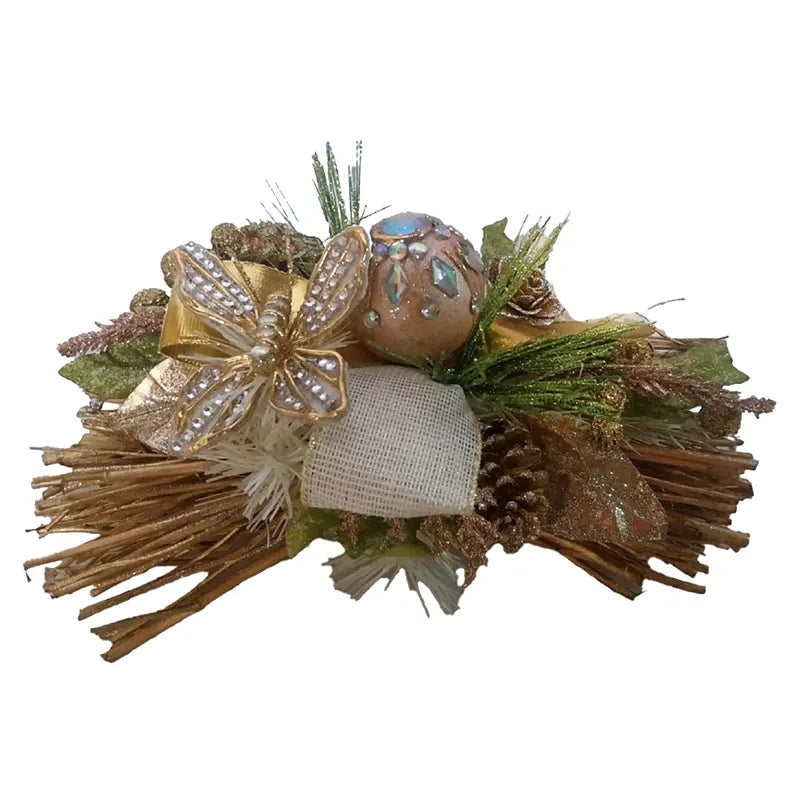 Centrotavola Decoro Champagne Oro 30 Cm