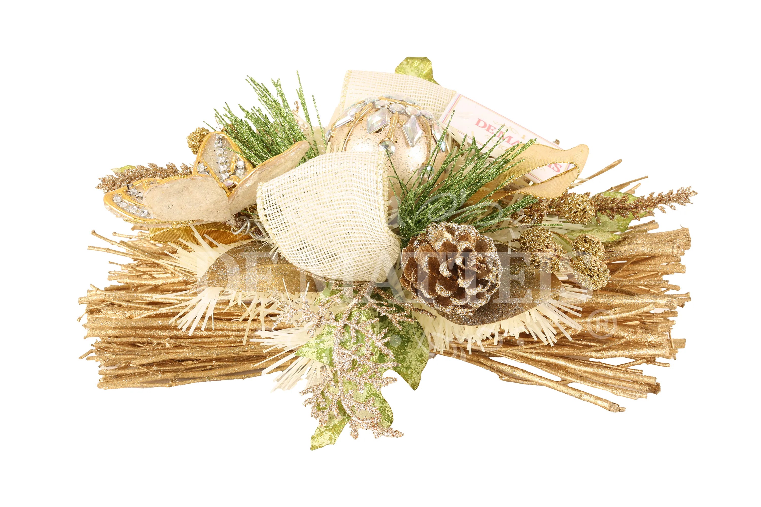 Centrotavola Decoro Champagne Oro 30 Cm