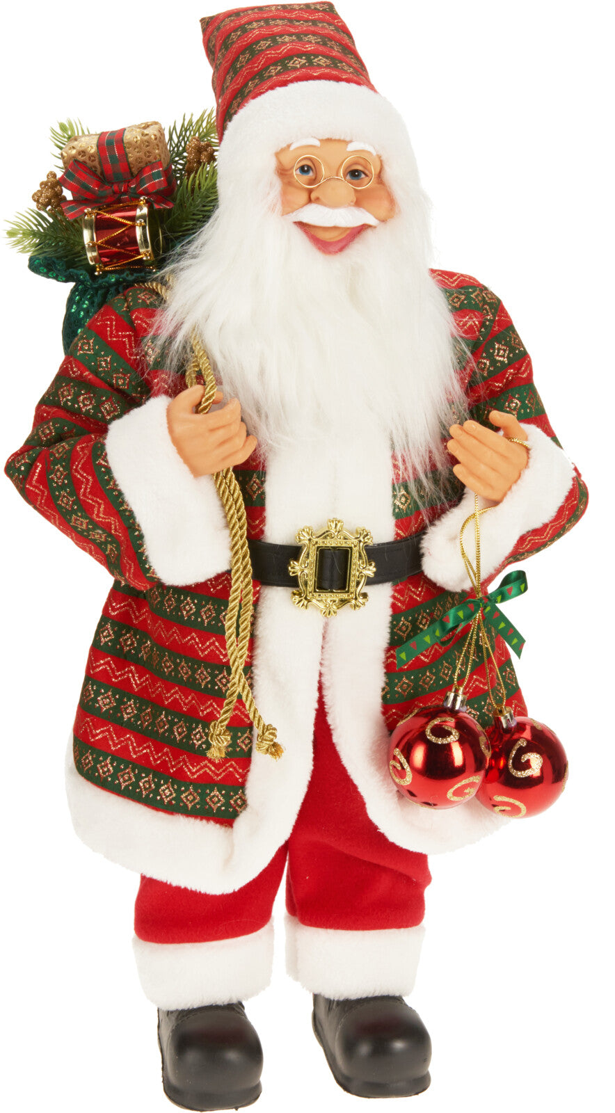 Babbo Natale 60 Cm Rosso Verde Con Led