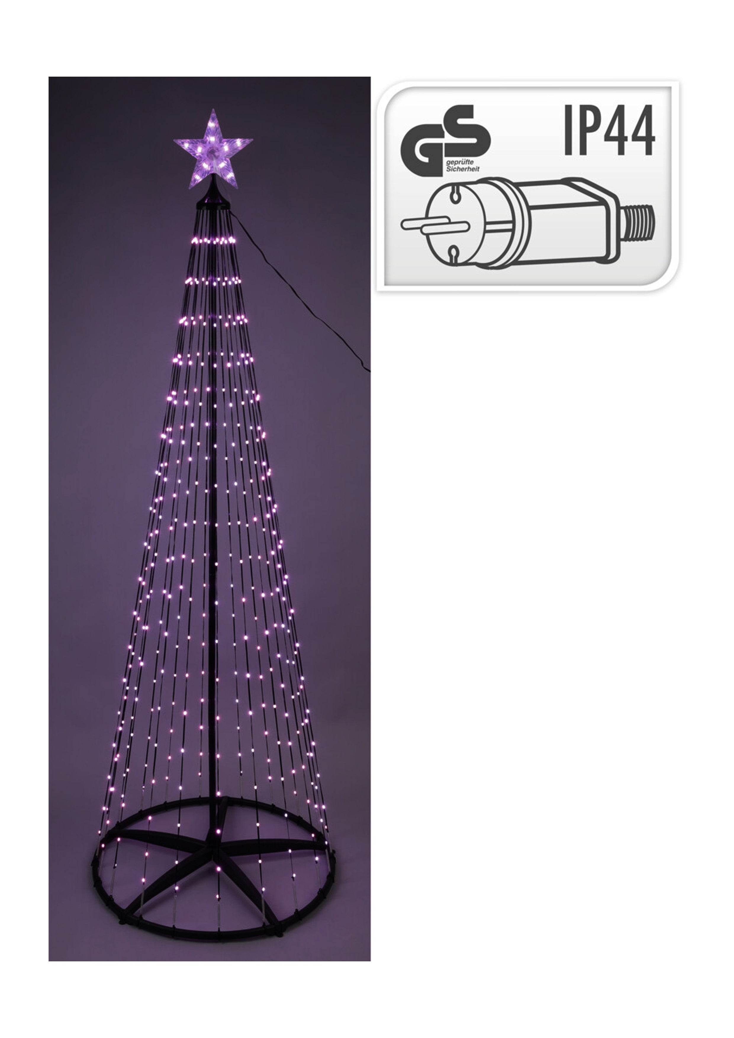 Albero 370 Led Rgb 210 Cm