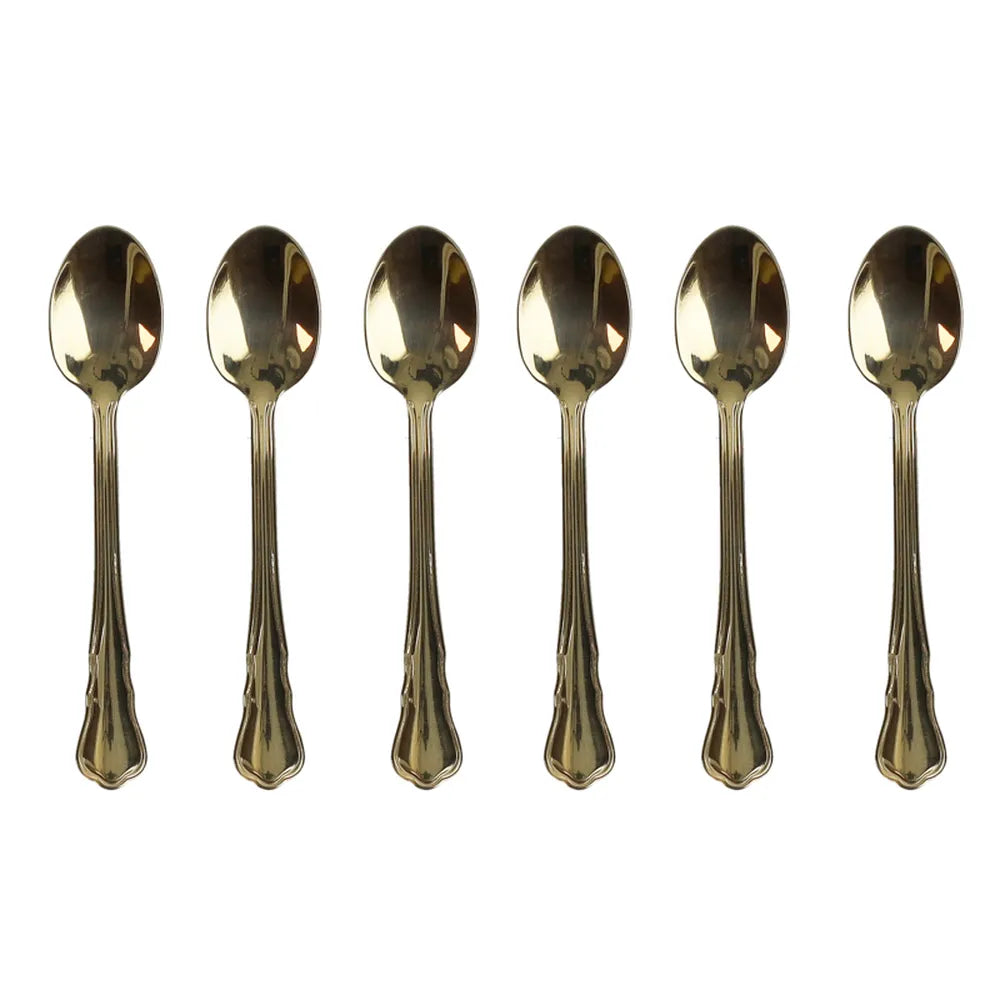 Set 6 Cucchiaini Moka Oro Imperial Inox Brandani