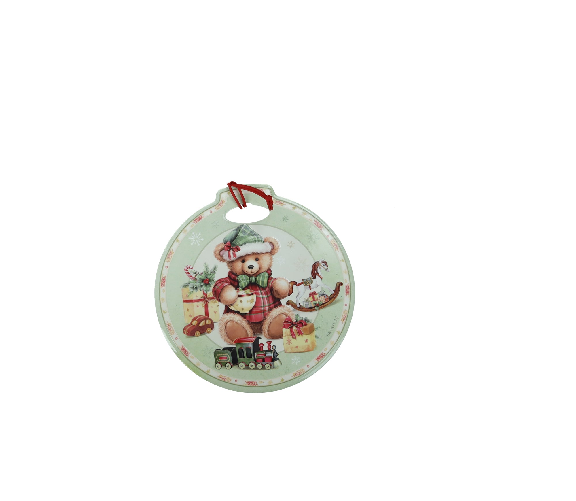 Pendente Ceramica Coccole decorazione natalizia con motivo orsetto e giocattoli - DeMatteis.it