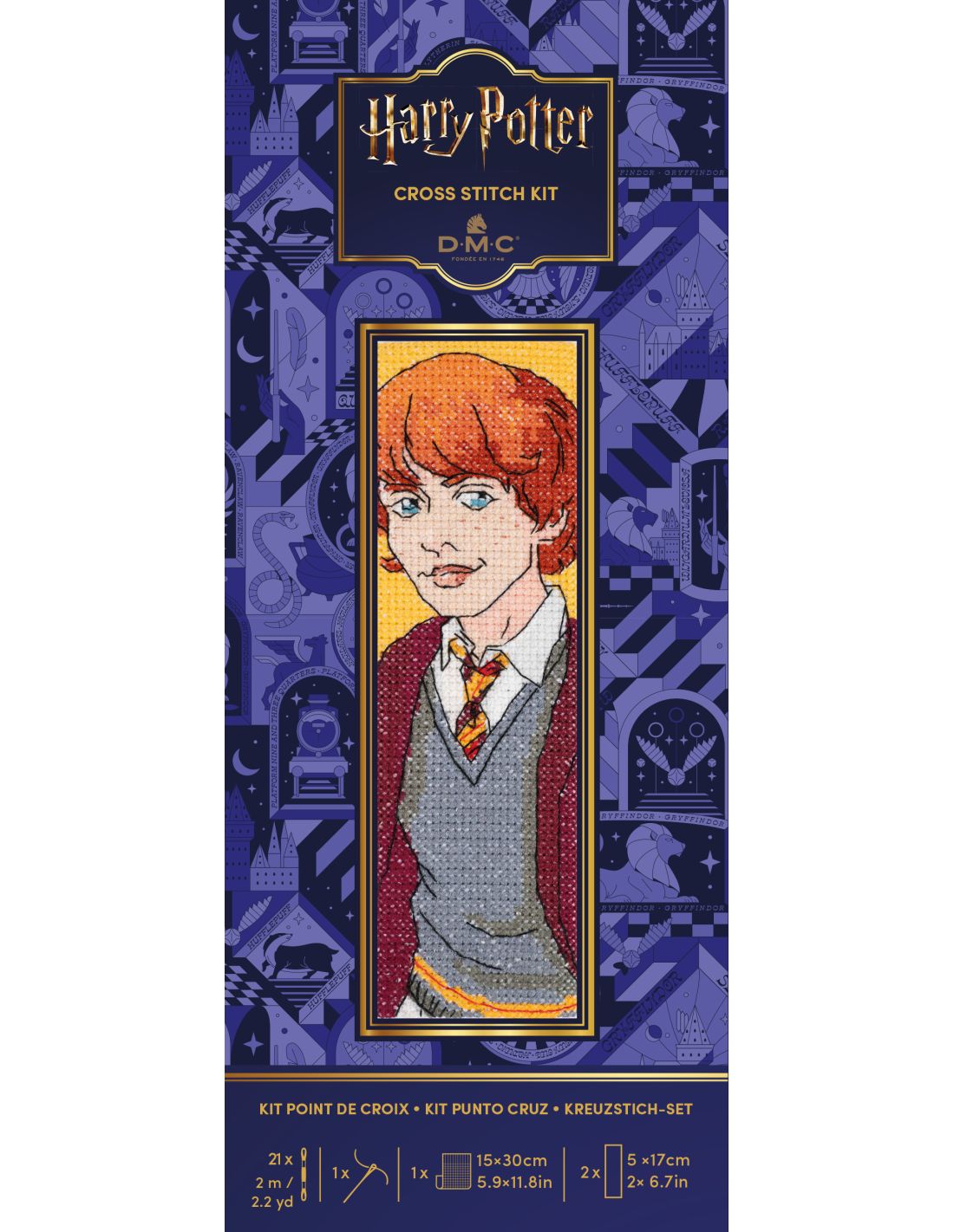 Kit Punto Croce Segnalibro Collezione Harry Potter