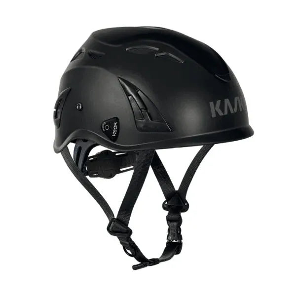 Casco Kask Plasma Aq nero con certificazione EN 397, sistema di ventilazione integrato e regolazione micrometrica professionale. | Dematteis.it