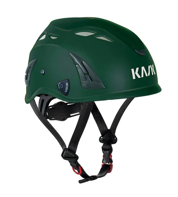 Elmetto Kask Plasma Aq professionale verde dotato di griglie antintrusione e sistema di aerazione per massimo comfort. | Dematteis.it