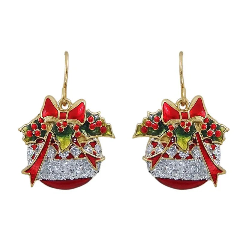 Orecchini Natalizi Palla Di Natale