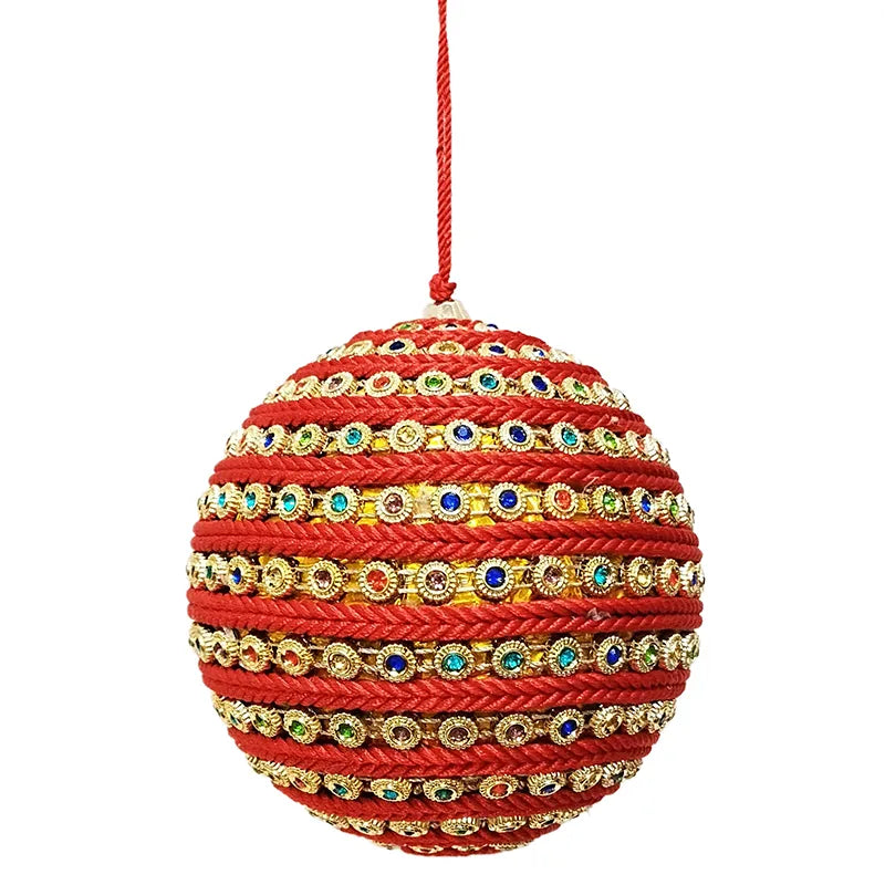 Palla D 10 Cm Pizzo E Perline