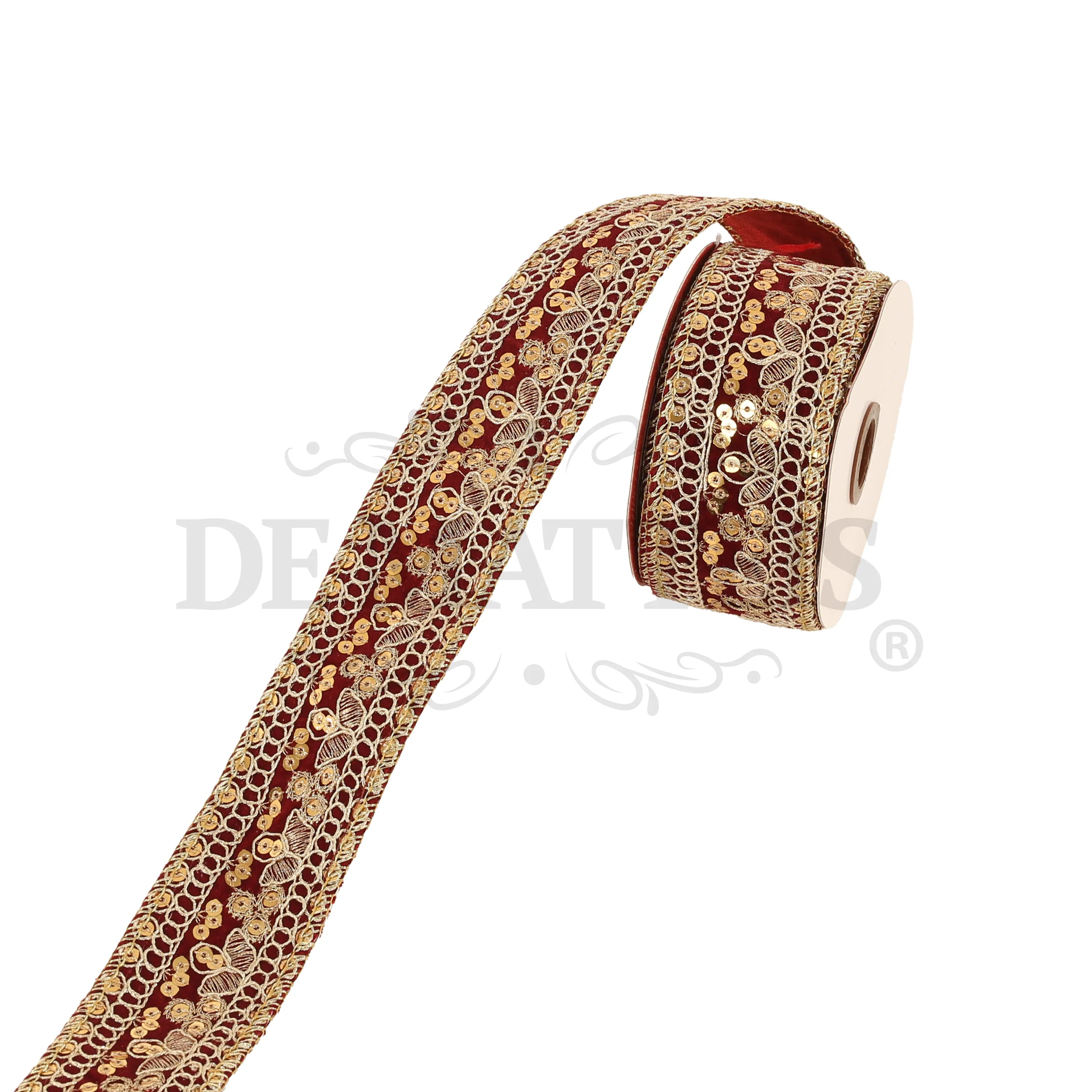 Nastro Velluto Decoro Oro 5 Metri